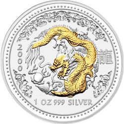 A Lunar silver bullion in the gold coin as an investment option
