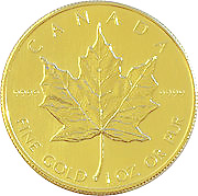 A Maple Leaf gold coin / bullion